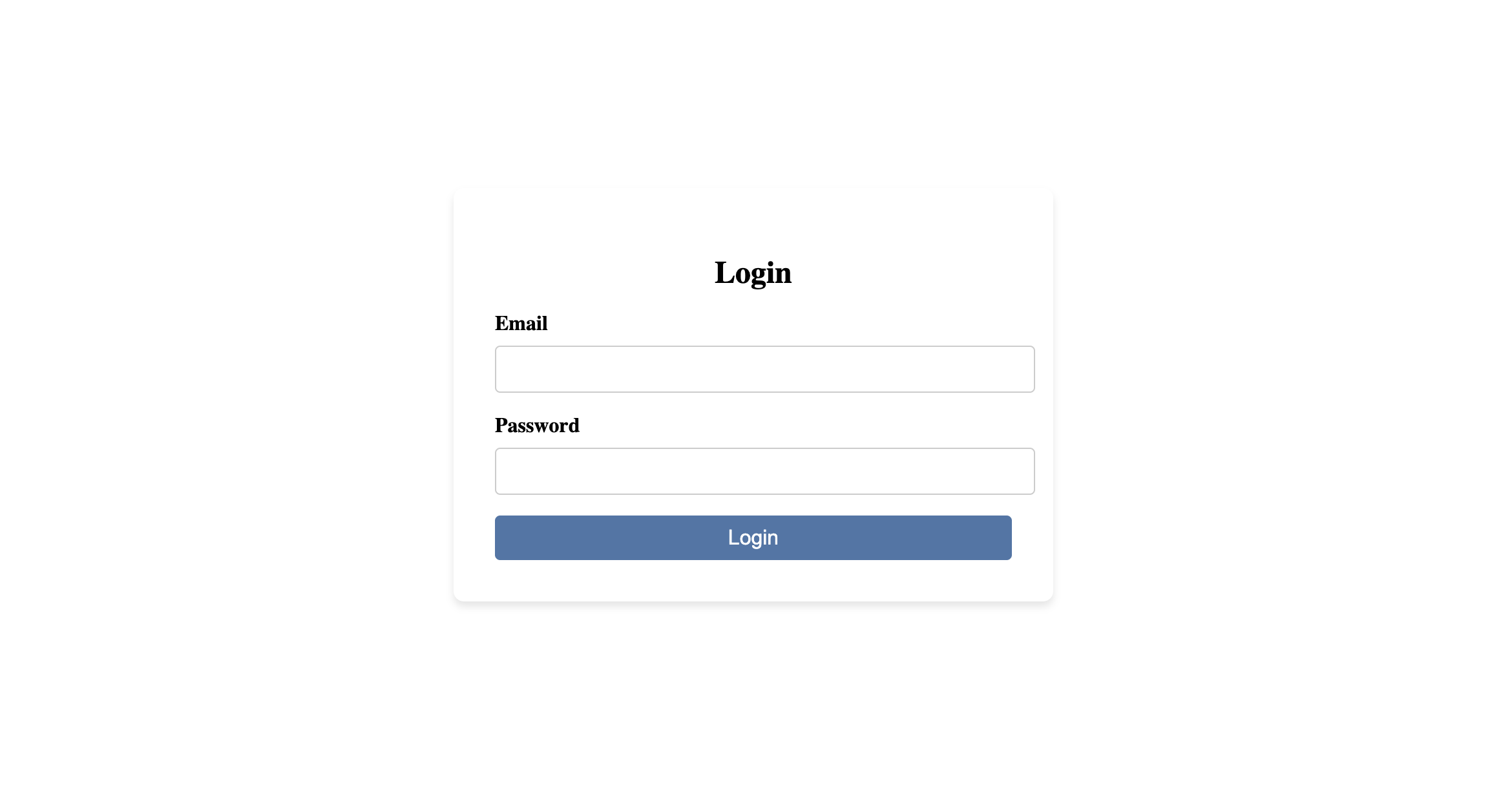image showing the login page